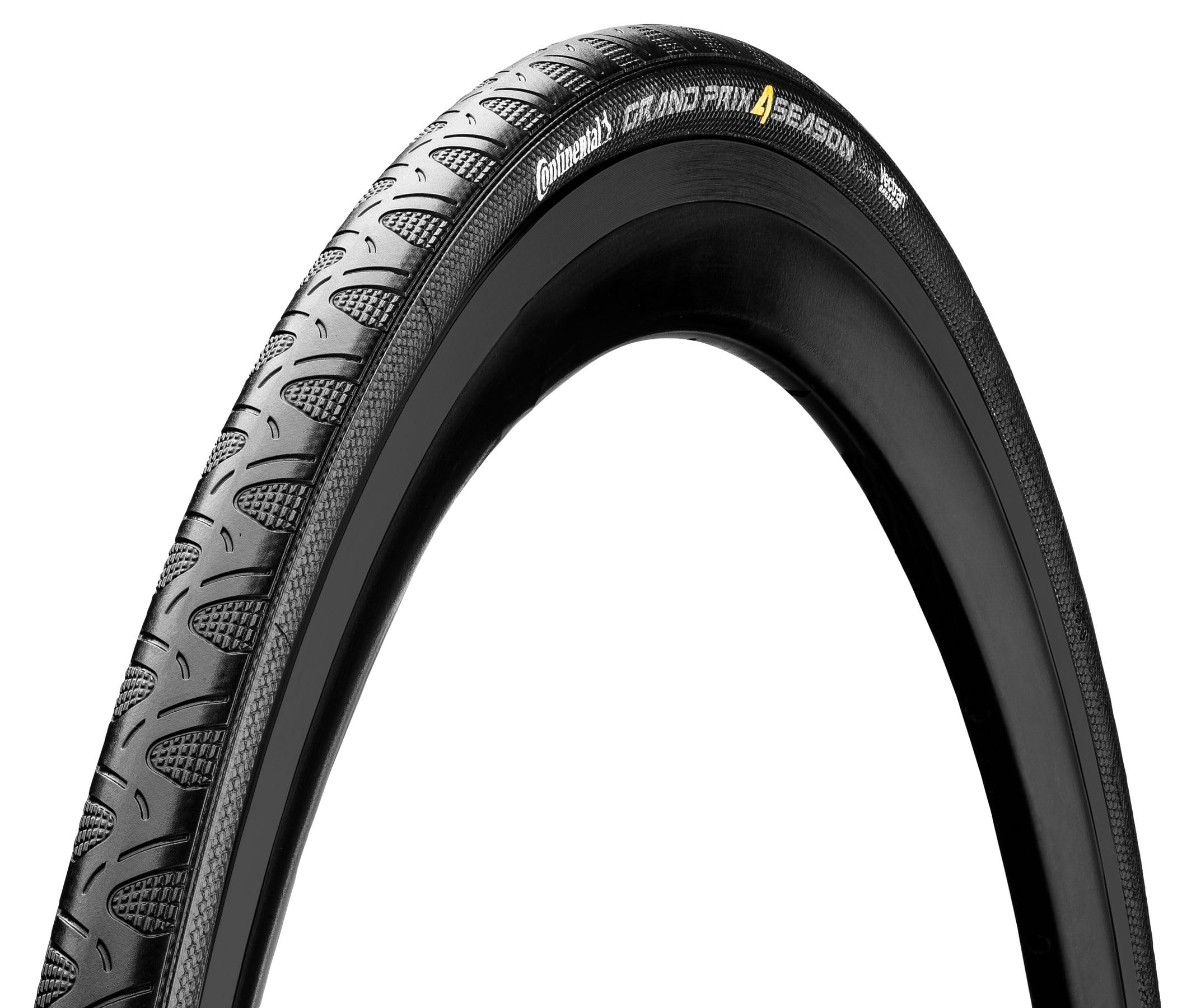 Grand Prix 4-Season Black Edition - Black - Road Bike Tire | The All-Year-Round Road Tire - Double Vectran Breaker, Duraskin 700x23