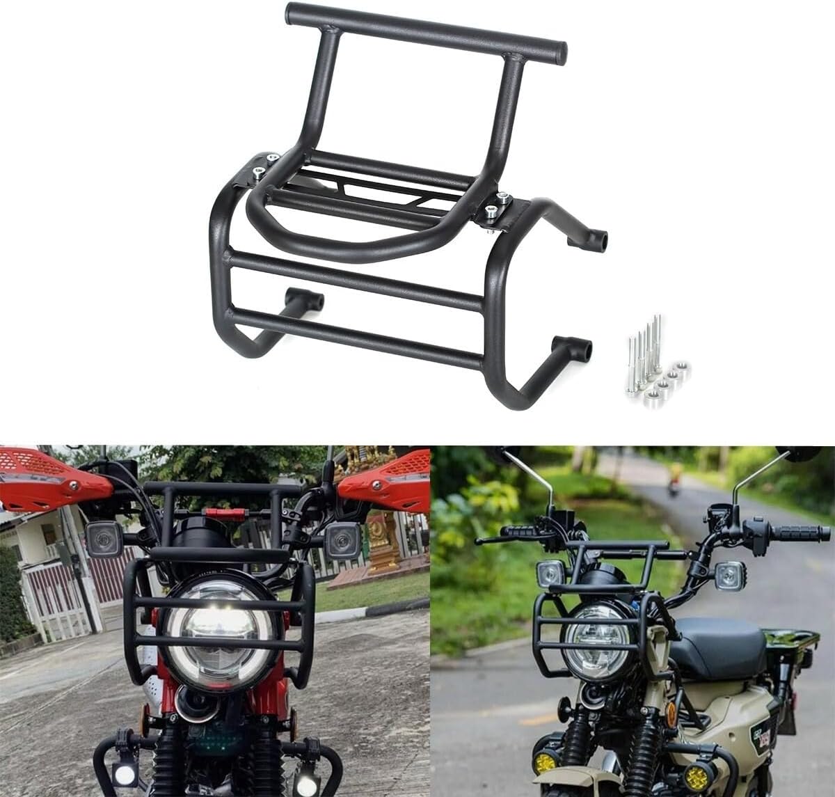 CT125 Front Carrier Rack Headlight Guard Accessories Compatible Whit Ct125 Trail 125 CT110 Hunter Cub JA55 JA65 2020 2021 2022 2023 2024