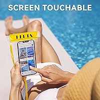 Vista 6 de HEETA Paquete de 5 bolsas secas transparentes impermeables, estuches herméticos, bolsas secas, soporte para documentos para cámara, teléfono