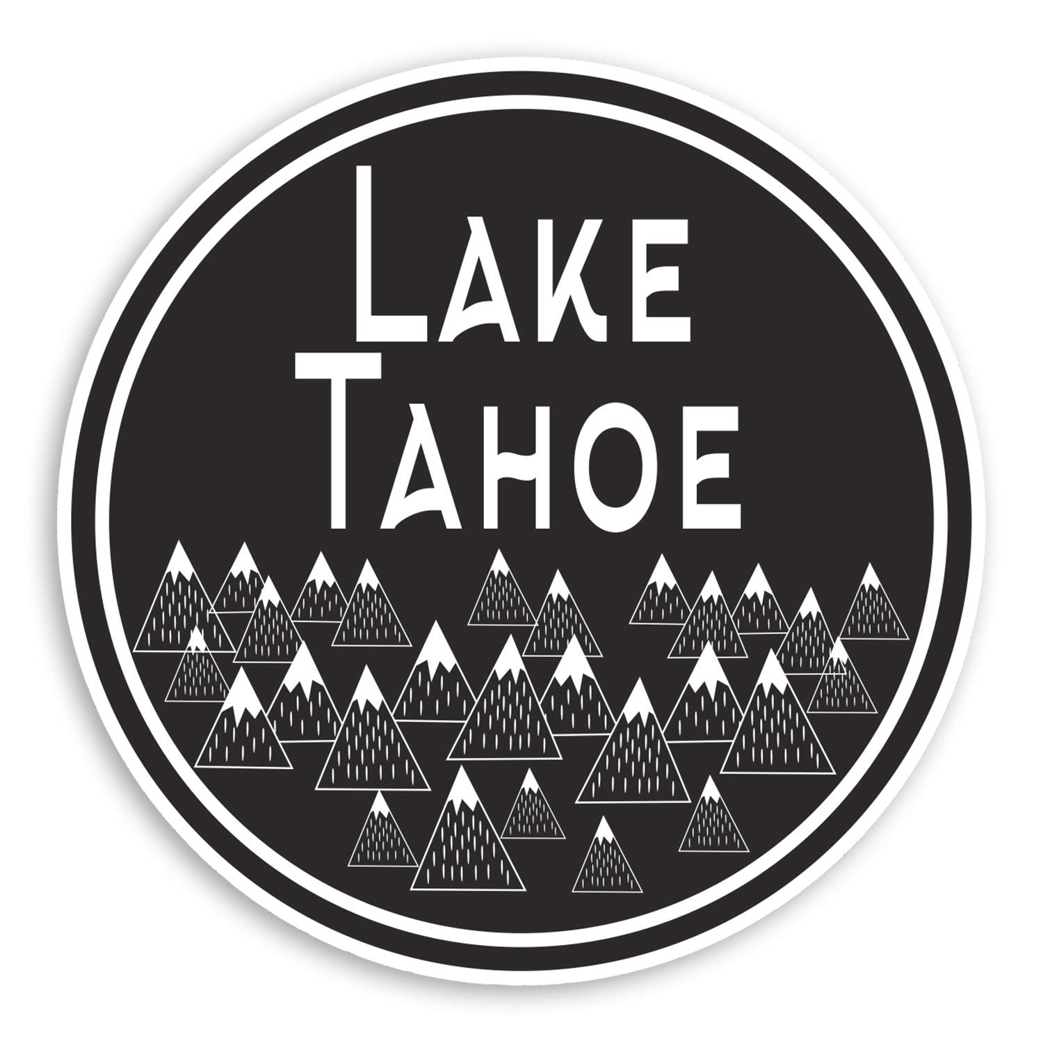Destination Vinyl Ltd Multi 2 X 10Cm Lake Tahoe America Usa Vinyl Stickers - Ski Luggage Sticker #31782 (10Cm Wide)