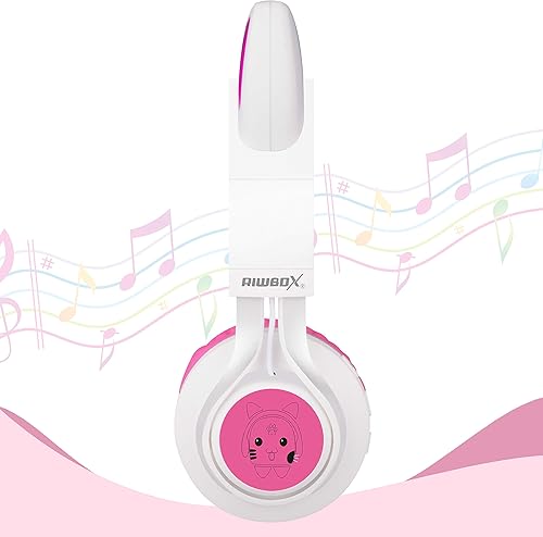 Miniatura 7 de Riwbox CT-7 - Auriculares Bluetooth con luz LED, Bluetooth inalámbricos con micrófono y control de volumen para viajes, escuela, smartphones,