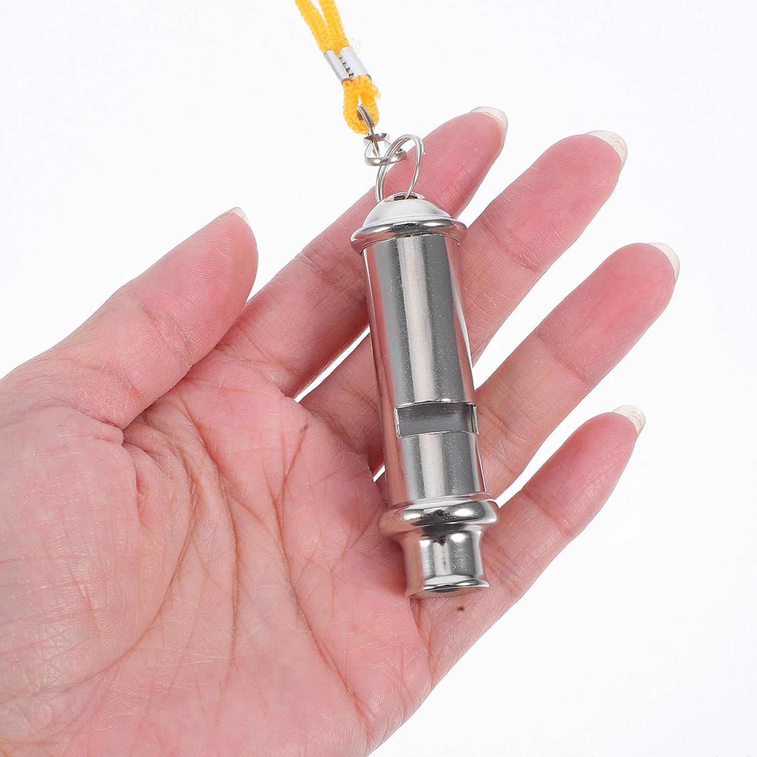 STOBAZA Survival Whistle Stainless Steel Dog Training Whistle Handheld Loud for Outdoor Camping Emergency Pigeon Training