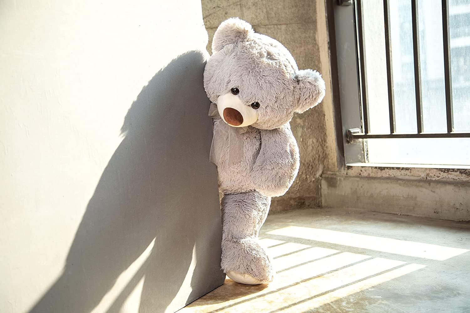 Toys Studio Giant Teddy Bear Stuffed Animal 36 inch Plush Bear Toy for Girlfriend Girls Kids Gifts Chrsitmas Valentine's Day Birthday Baby Shower Decorations, Grey