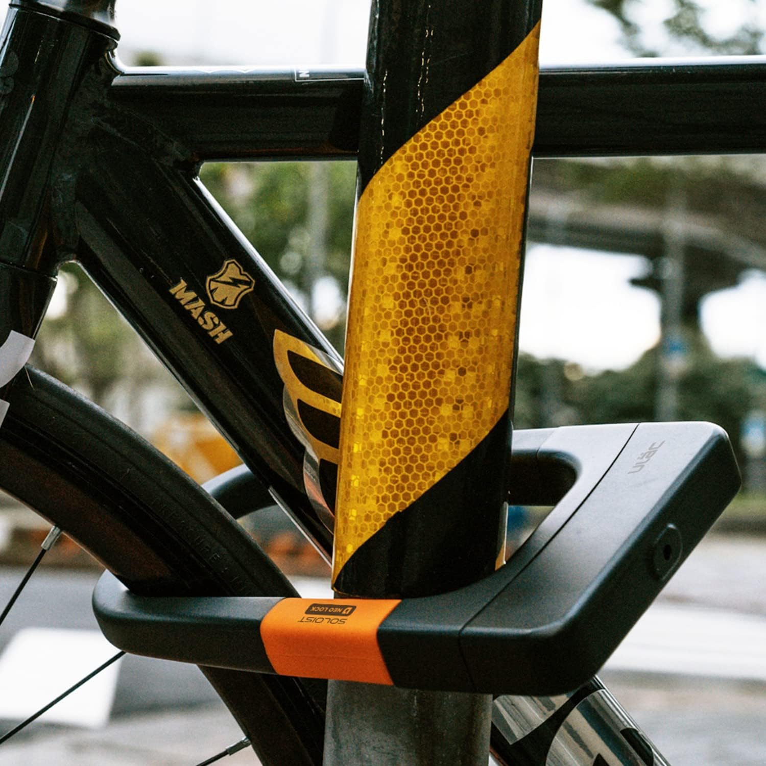 ULAC Soloist PRO Anti-Theft Steel U-Lock for Bicycles and E-Bike, Sold Secure UK Silver accredited (Orange)