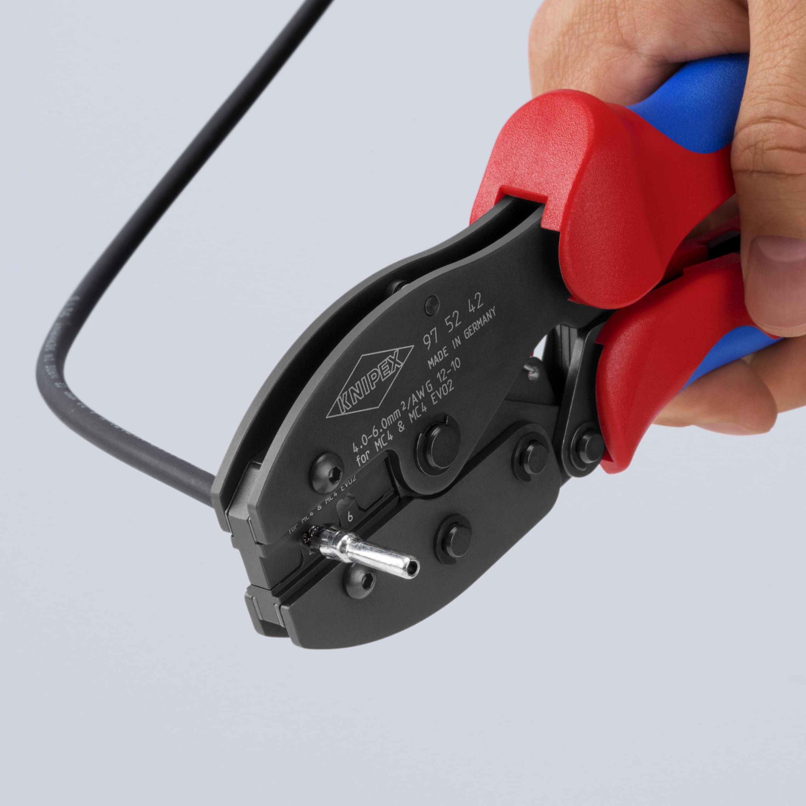 KNIPEX PreciForce Pinza per capicorda per terminali MC4/MC4, 97 52 42 SB