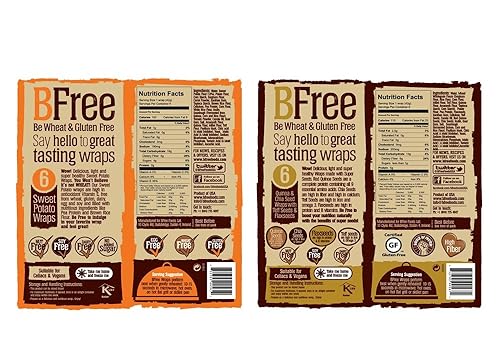 Miniatura 11 de BFree Tortillas de envoltura sin trigo sin gluten, batata, veganas sin lácteos (paquete de 2)