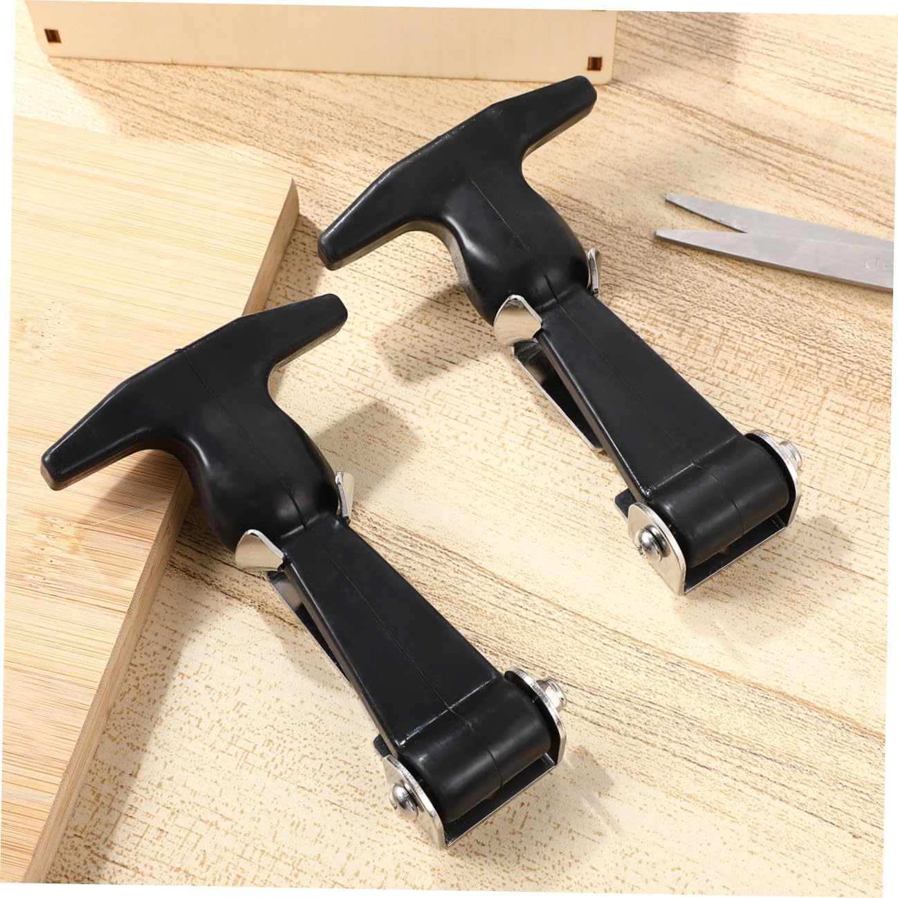 Gadpiparty Stainless Steel Rubber Latches 2pcs T-Handle Draw Latches Versatile for Tool Boxes