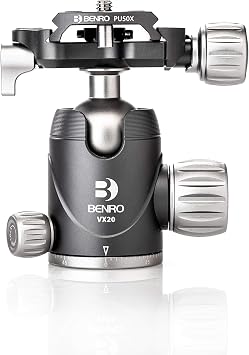 Benro VX20 Two Series Arca-Swiss Style Aluminum Ballhead with PU50N Camera Plate (VX20)
