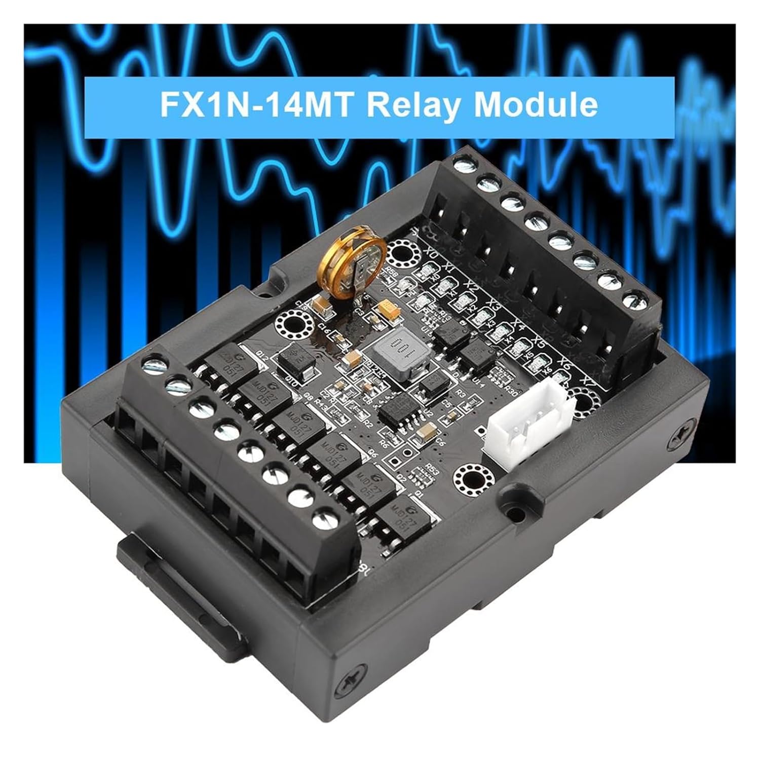 PLC Industrial Control Board FX1N-14MT programmable Relay delay Module with Shell Relay delay Module
