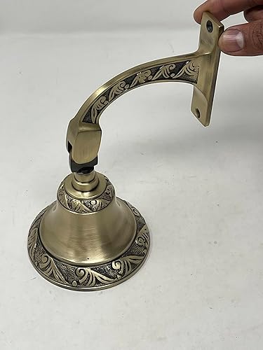 Miniatura 4 de Campana de latón con soporte de anclaje decoración de puerta decoración del hogar puerta principal hogar oficina decoración de pared espiritual