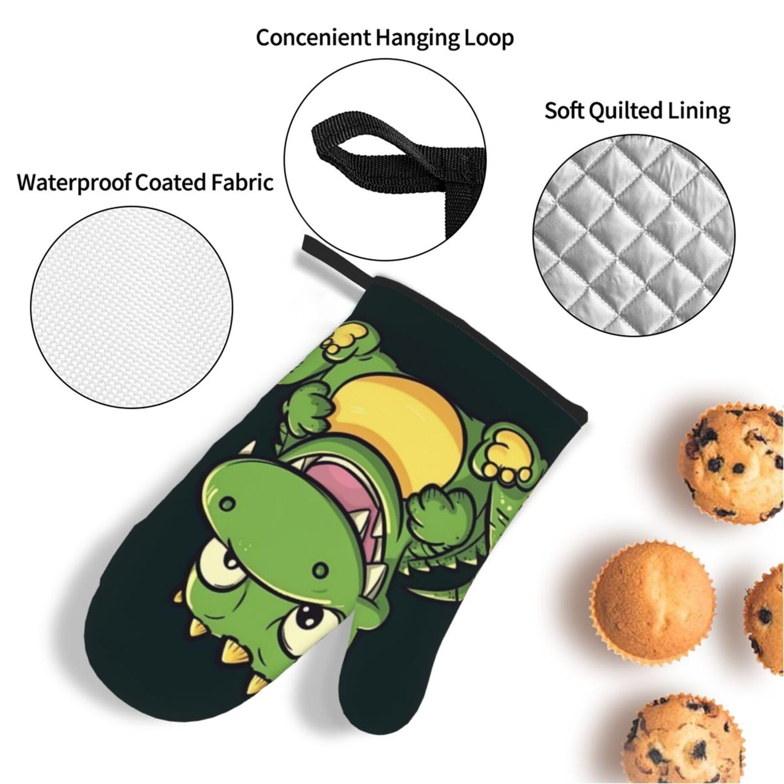 Lot De 2 Gants De Four Extra Longs 43x20 Cm - Silicone Antidérapant + Coton - Résistance 230°C - Pour Four, BBQ