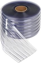 TMI 12" x 150' x .110" PVC Strip Curtain Bulk Roll, Scratch Resistant Ribbed Clear