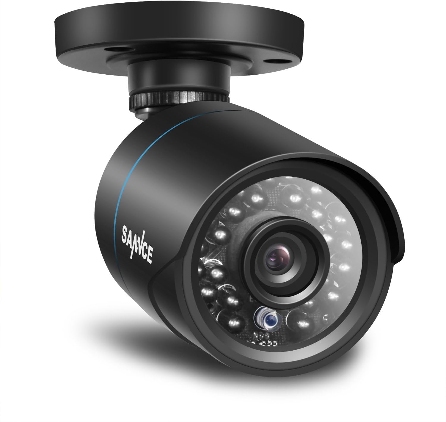 SANNCE HD 900TVL CCTV Security Camera Day Night Vision 24 IR LEDs Weatherproof Wide Angle 3.6mm Lens Bullet Video CCTV Camera, IP 66 Weatherproof, No Power Supply No Cable