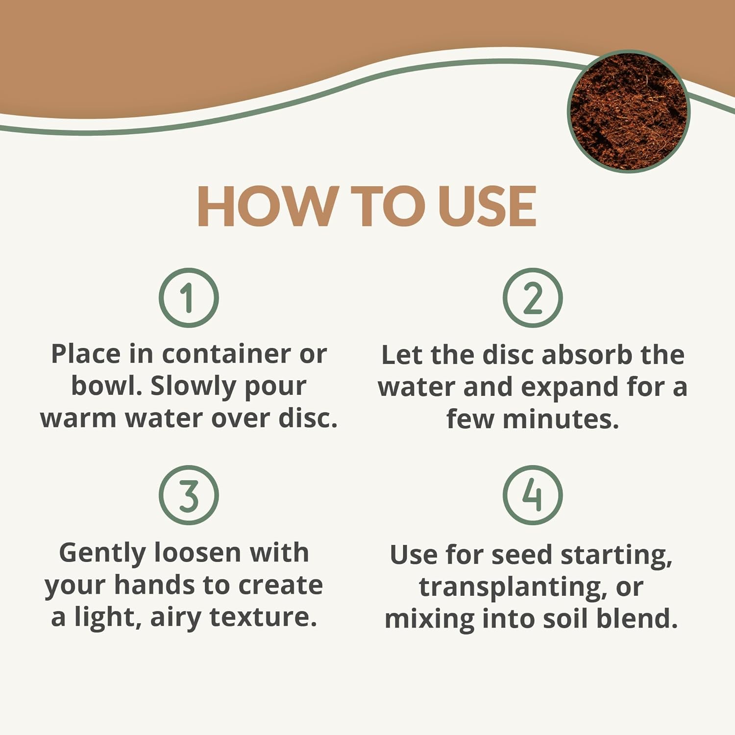 Coco Coir Discs (80mm 50-Pack) - Organic Coconut Coir Seed Starting Discs - Coconut Fiber Seedling Soil for House Plants, Potting Soil, & Indoor Plants - Organic Coco Coir for Plants & Potting Mix