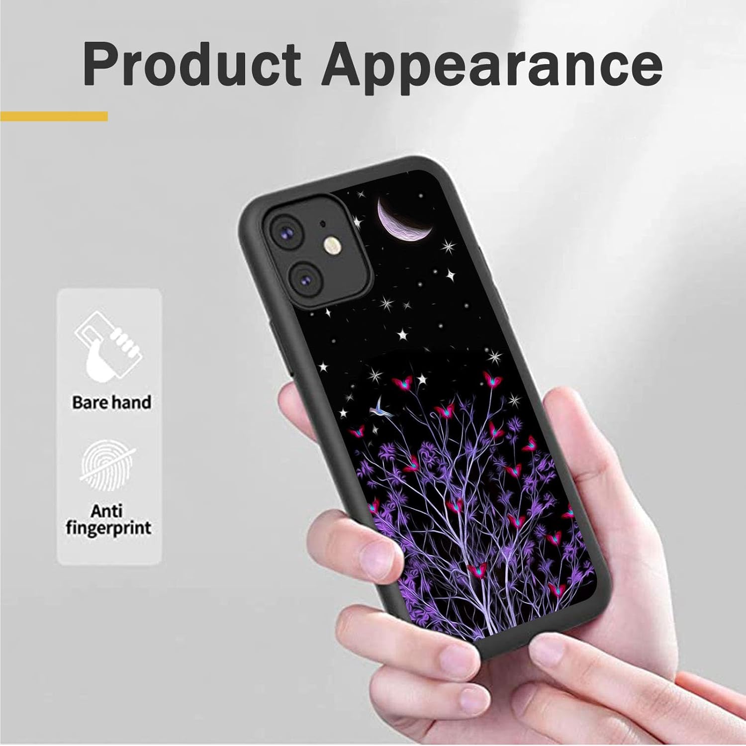 Cover for Doogee DK10 (6.67") + Screen Protector(2 Pack), Ultra Thin Silicone Cover Shockproof Bumper Anti-Scratch Protective Case + Tempered Glass - Flowers Before The Moon