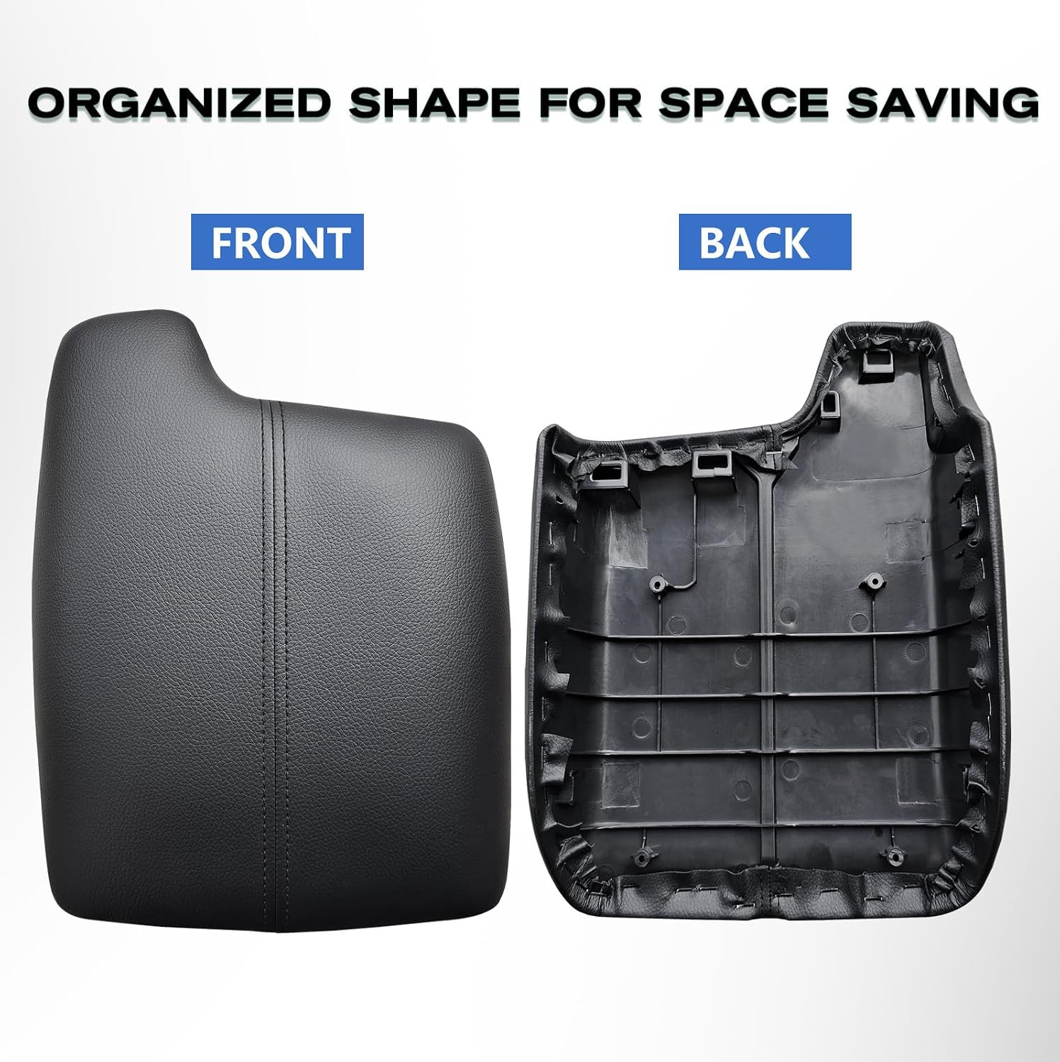 Center Console Lid Compatible with Honda Accord 2013-2017 Replaces for 83400-T2F-A0-B/83400-T2F-A0-20 Leather Material (Black)