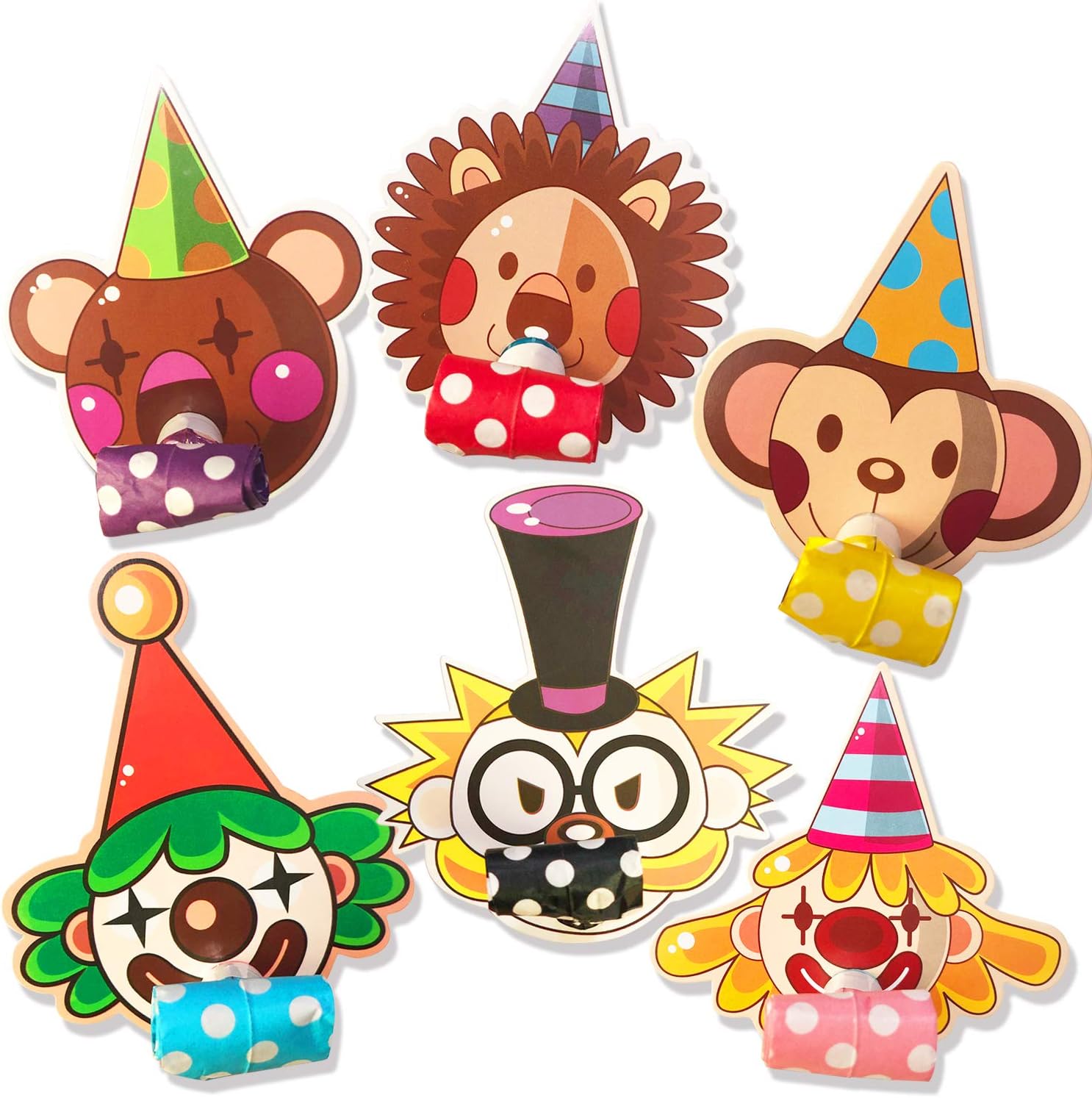 Party Blower Animal Party Noisemakers Blowouts Whistles Party Favors, 12 pcs : Toys & Games