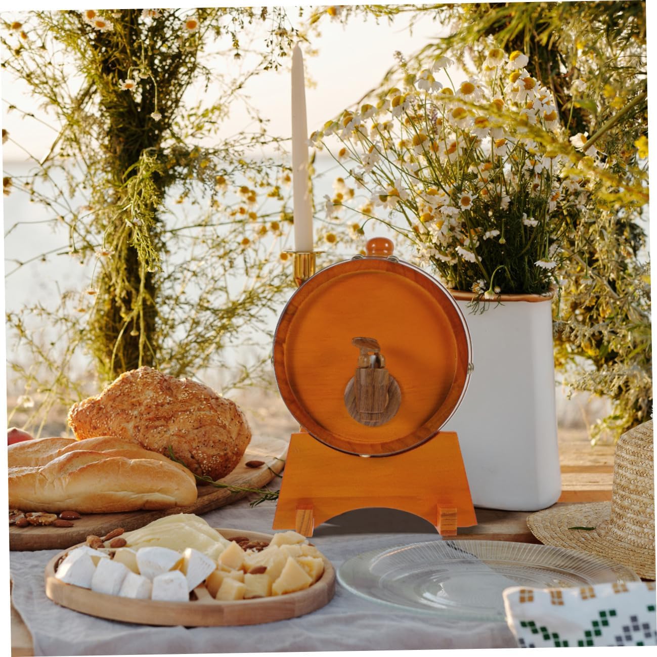 Alipis 1set Wooden Wine Storage Rustic Aging for Wine Whiskey Beer Craftsmanship for Home Bar Decor