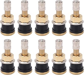 Brass Valve Stem, 10 Pcs Brass Tubeless Tire Valve Stem TR501 High Strength Tubeless Truck Valve Stem for 0.625in Valve Holes