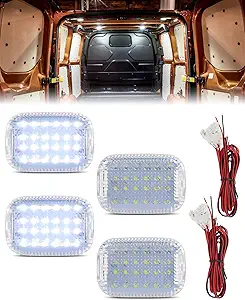 4PCS Interior Cabin Courtesy Cargo Load Space Dome Light for Ford Transit (2014-2024), White LED, Clear Lens