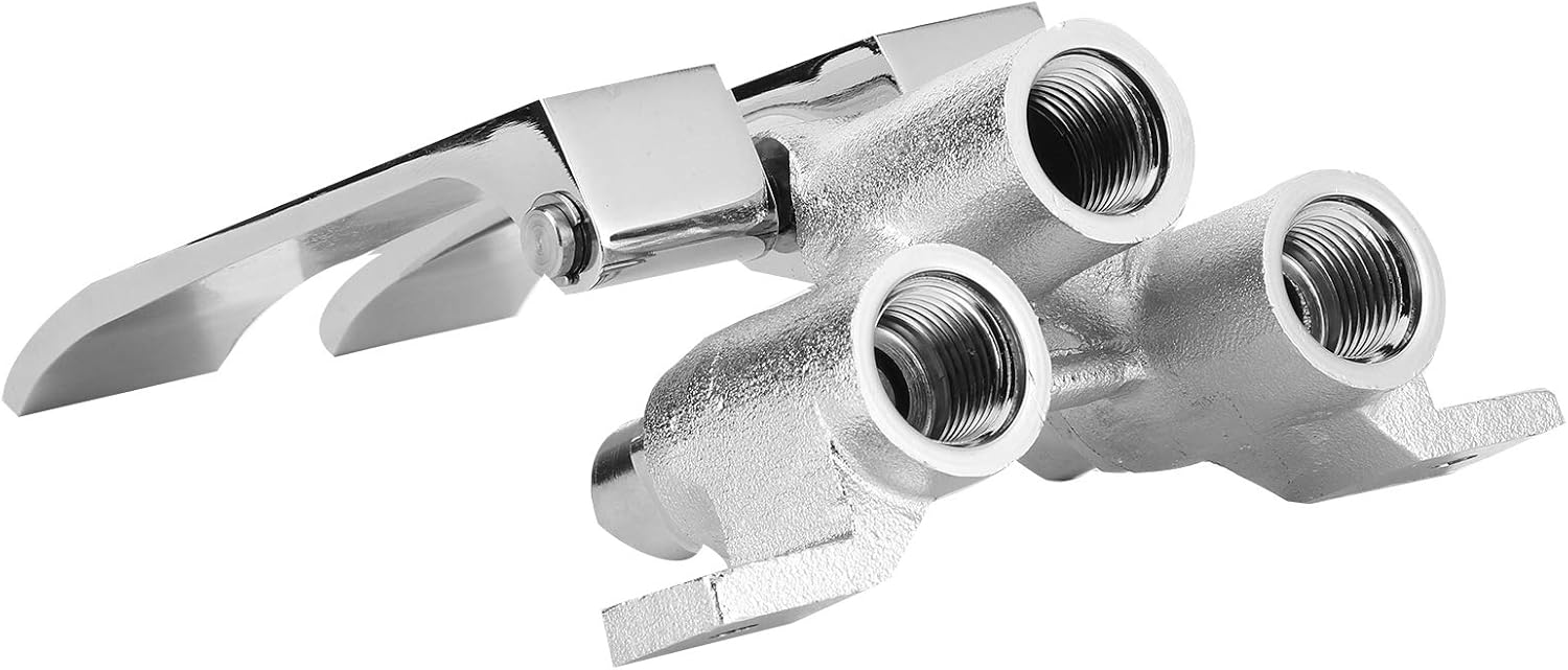 Faucet Pedal Valve, G1/2 Threads Self‑closing Knee Valve, Brass Faucet Valves for Kitchens, Bathrooms, Hospitals and Laboratories(Double Temperature Knee Valve)