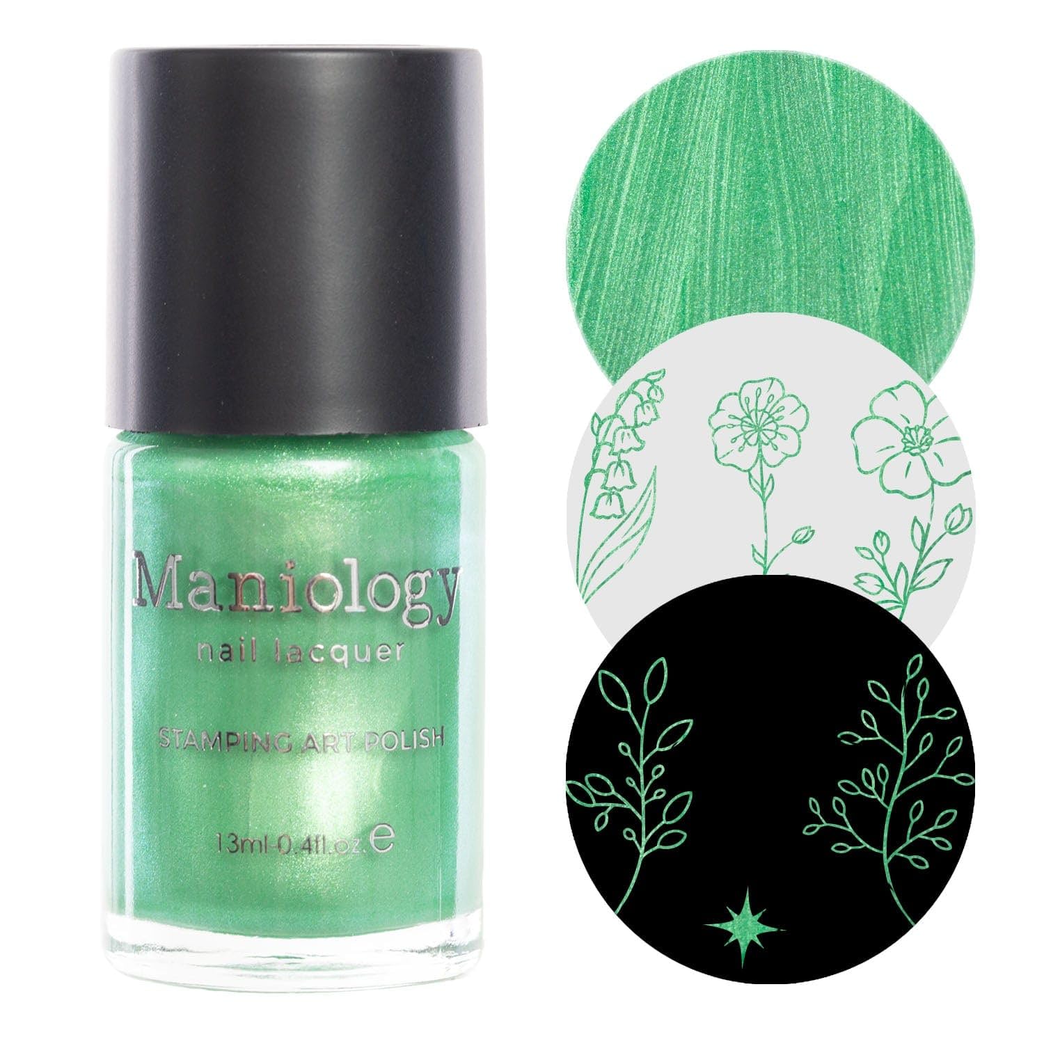 Maniology Garden Glow Stamping Polish Collection (Foxglove (B500), Willow (B501), Sunblaze (B472))