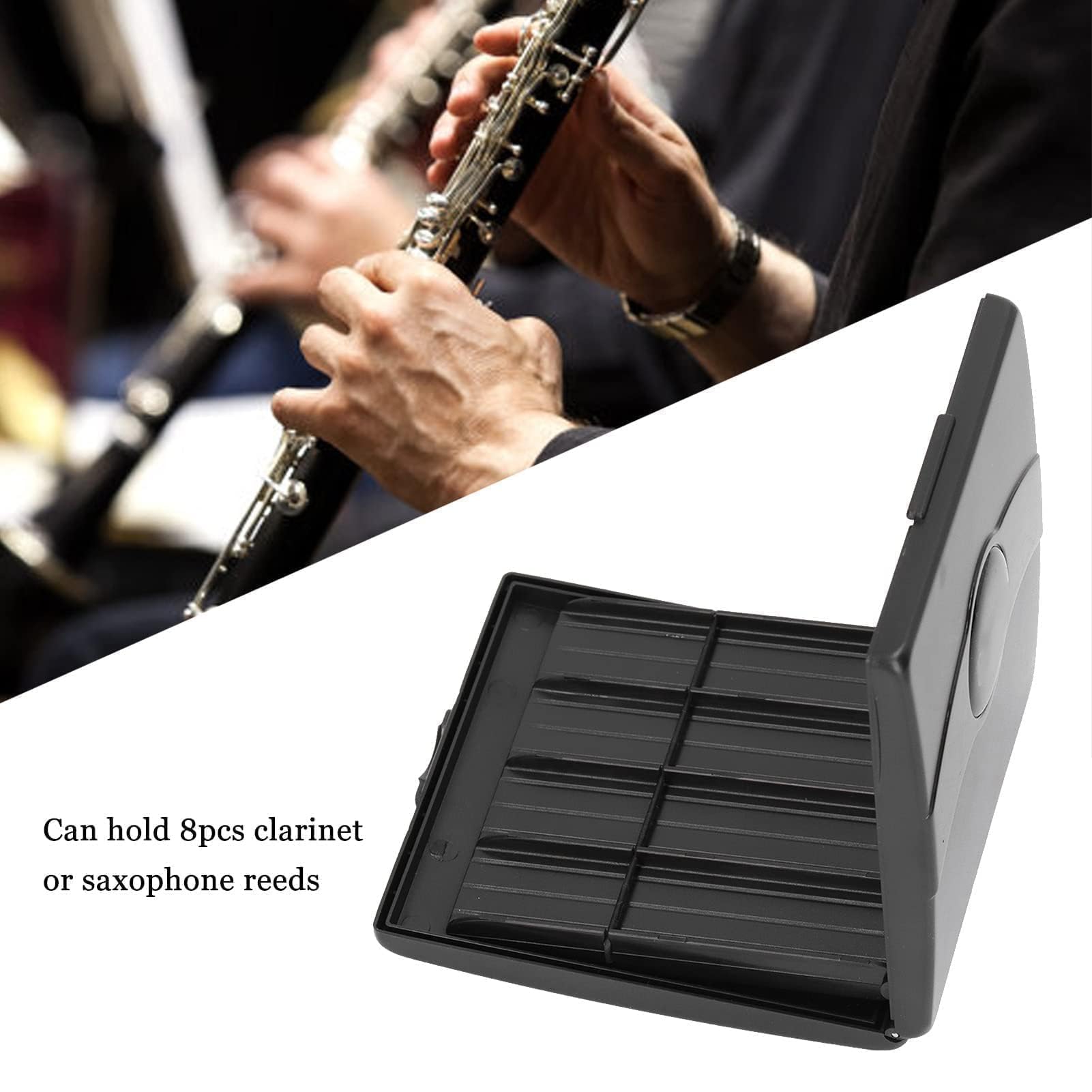 8 Pcs Saxophone Clarinette Reed Mallette De Rangement, Drop Proof Étanche Reed Case Accessoires D'instruments De Musique