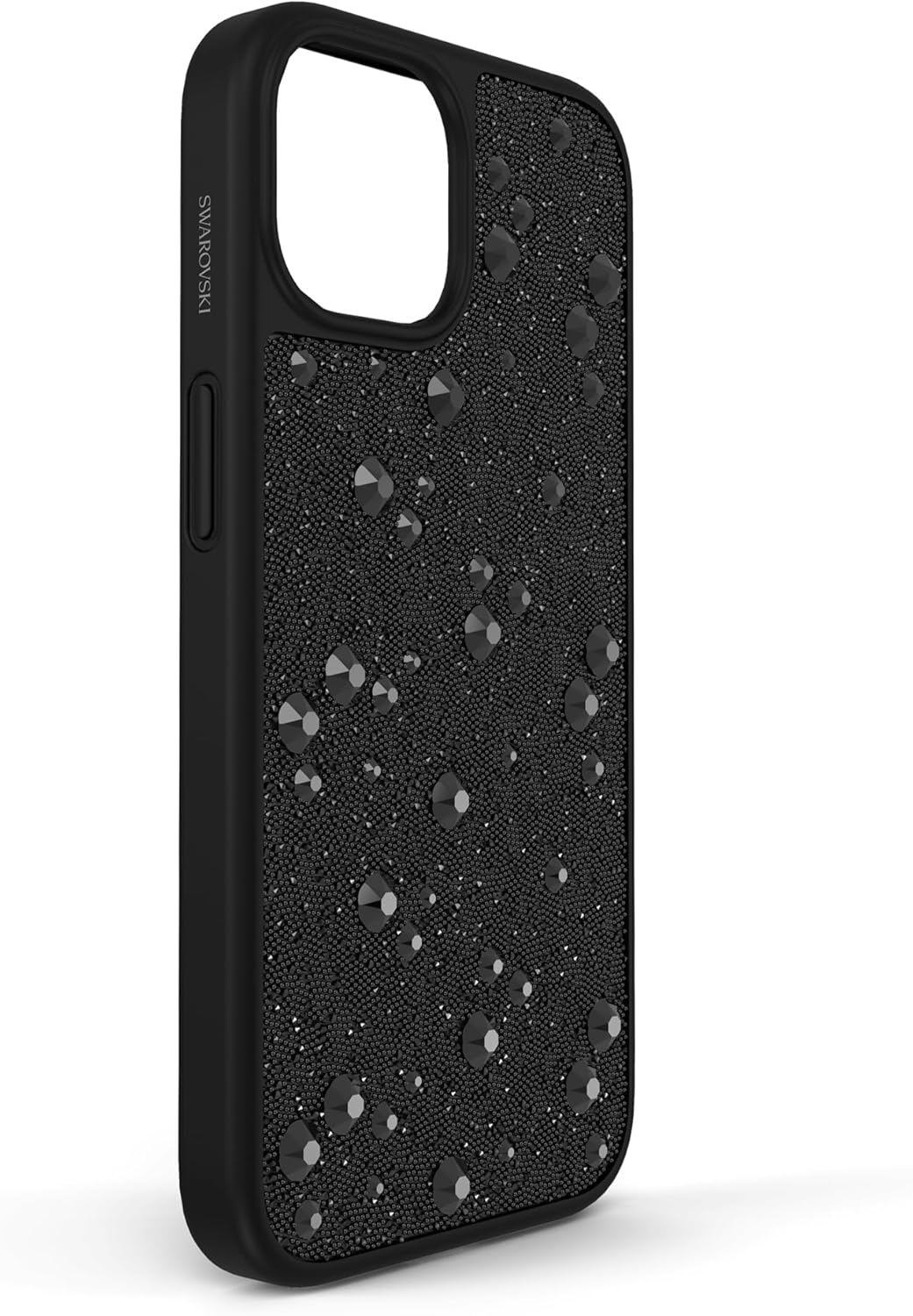 Swarovski High Smartphone Case for Apple iPhone 15, Black Swarovski Crystal Fabric with Black Flatback Crystals, Part of the Swarovski High Collection