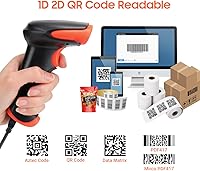 Vista 3 de Tera Pro Wireless 2D QR Barcode Scanner 3 en 1 Bluetooth y 2.4GHz inalámbrico y conexión con cable USB Conectar teléfono inteligente Tablet PC