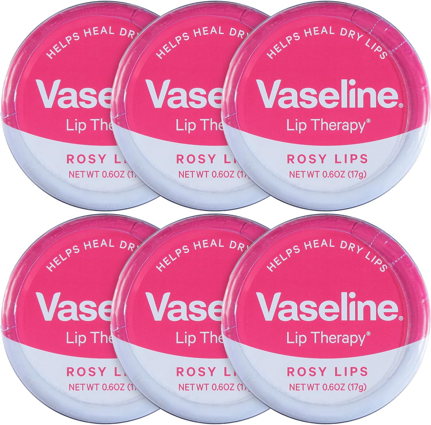 Lip Therapy Lip Balm Tin Rosy Lips 0.6 oz 6 Count