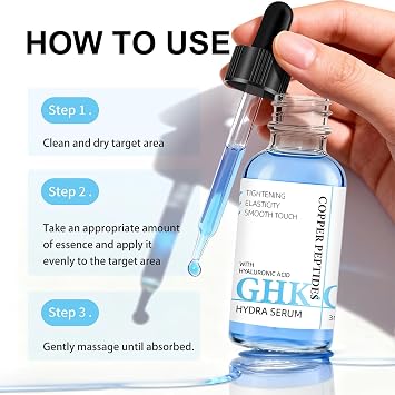 Peptides Serum for Face with Hyaluronic Acid & Niacinamide, Anti Wrinkle Serum for Fine Lines & Skin Elasticity, Deep Hydration, Suitable for the Face, 30ml