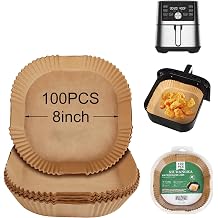 Air Fryer Liners disposable for Instant Pot Vortex Plus 6QT XL Air Fryer, 100pcs Parchment Paper