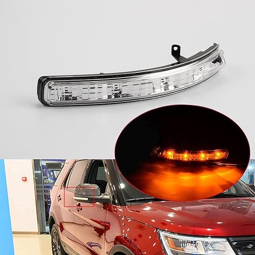 Miniatura 3 de Dasbecan Luz de luz intermitente para espejo derecho compatible con Ford Explorer 2011-2019 Passenager luces indicadoras LED laterales reemplazan #