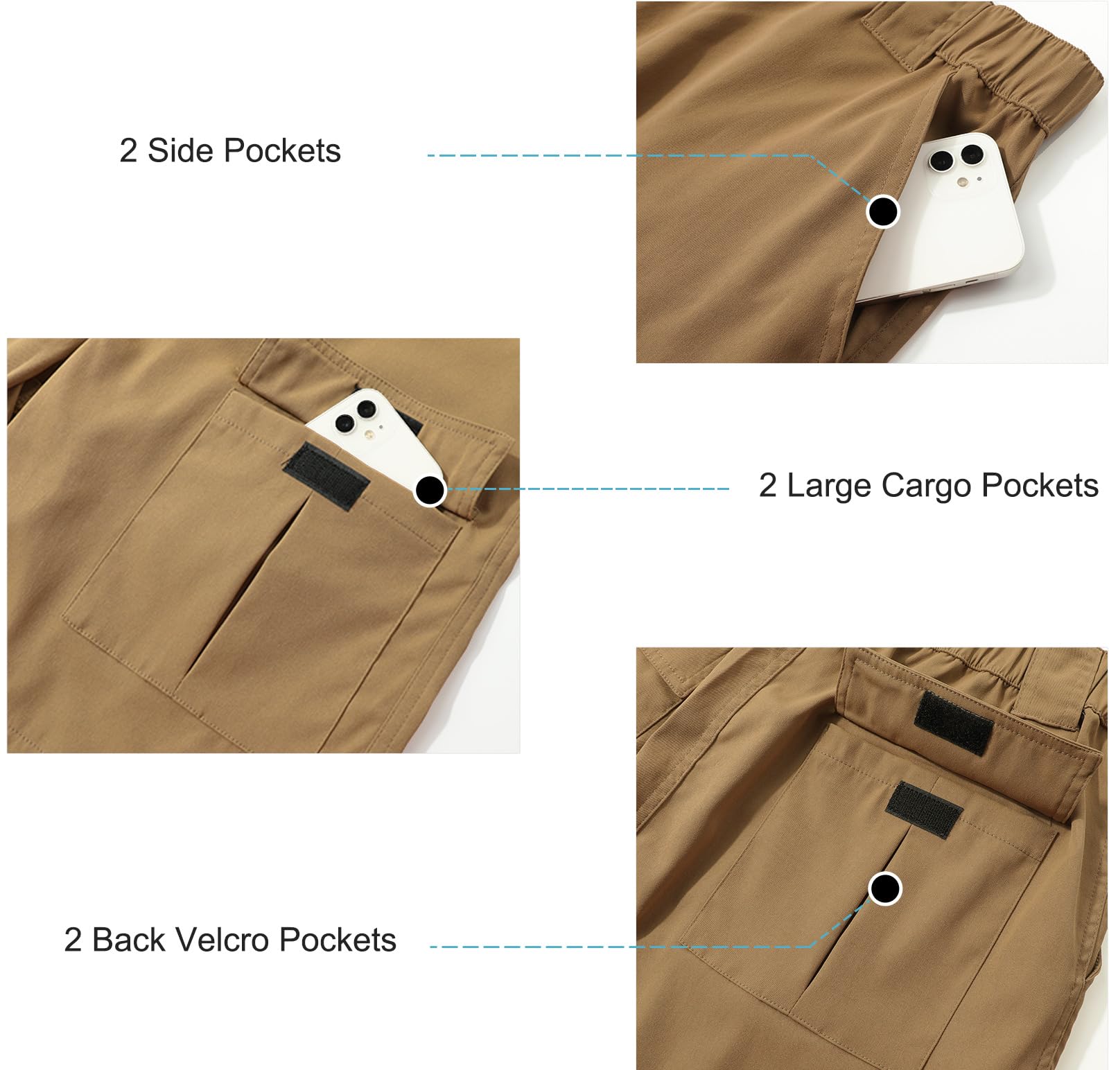 Suwangi Pantaloncini Uomo Cargo Corti Bermuda Chino Shorts Estivi Casual Pantaloncini Corti con 6 Tasche