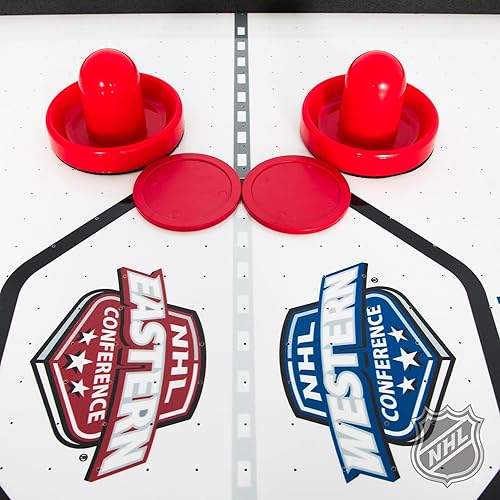 Miniatura 8 de NHL Mesa de hockey de aire de 60 pulgadas, superficie de aire de ritmo rápido con marcador electrónico de arena superior - Incluye 2 discos y 2