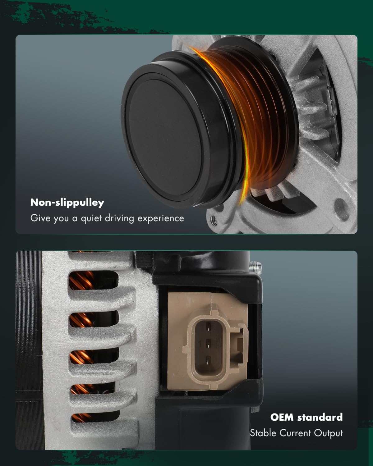 150A SCITOO Alternator New for Ford for Fusion 1.5L 2014-2020,for Ford for Fusion 1.6L 2013-2014 12V CW SD6 Groove Pulley Ref: 11666 MC10300AA27 G2GT10300DA G2GZ10346A 104210-6690 2007587