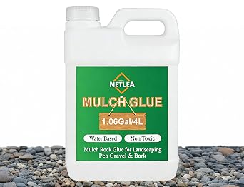 Mulch Glue 1.05 Gal Fast-Drying Landscape Adhesive for Pea Gravel