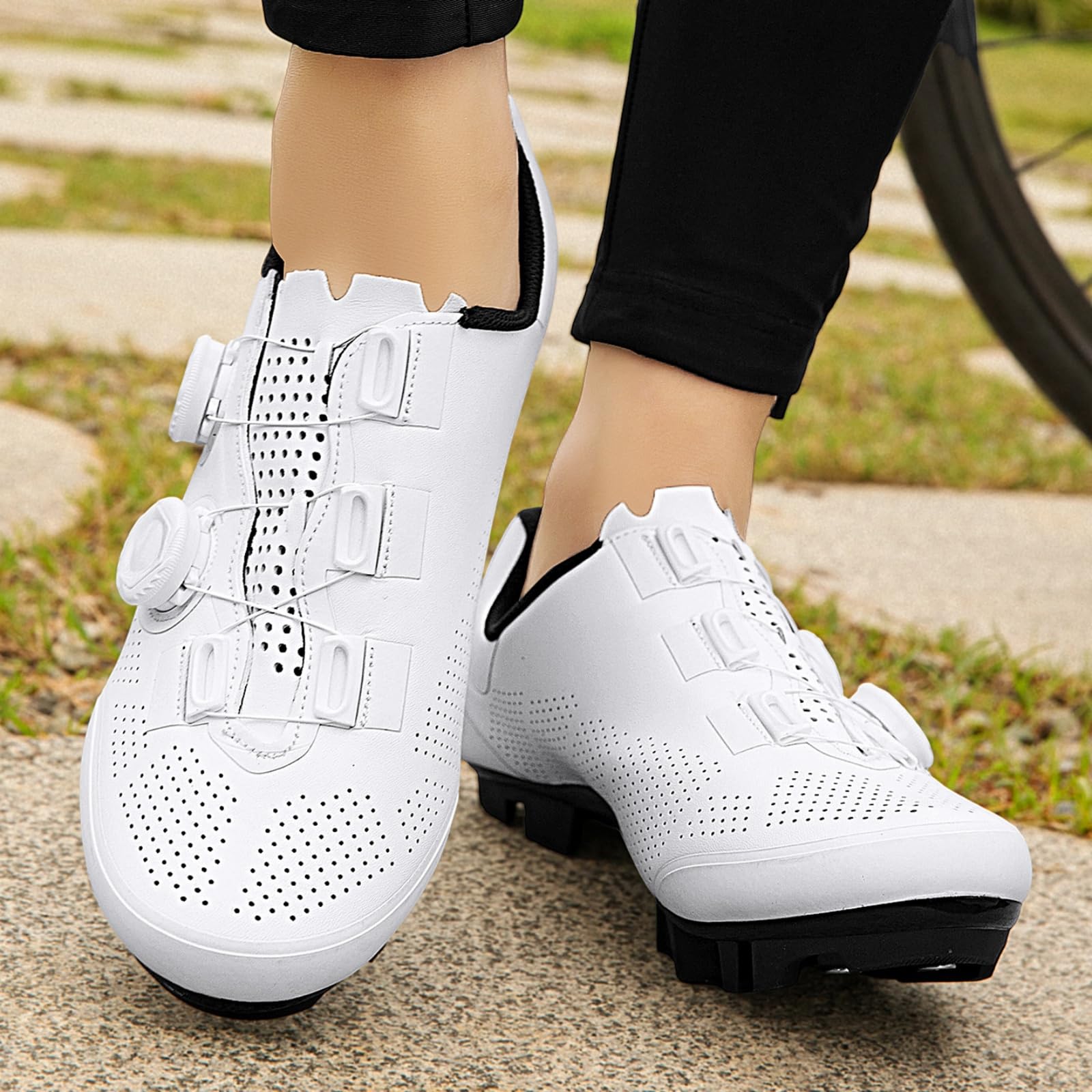 JiuQing Zapatillas Ciclismo Montaña Hombre Zapatillas Bicicleta Exteriores