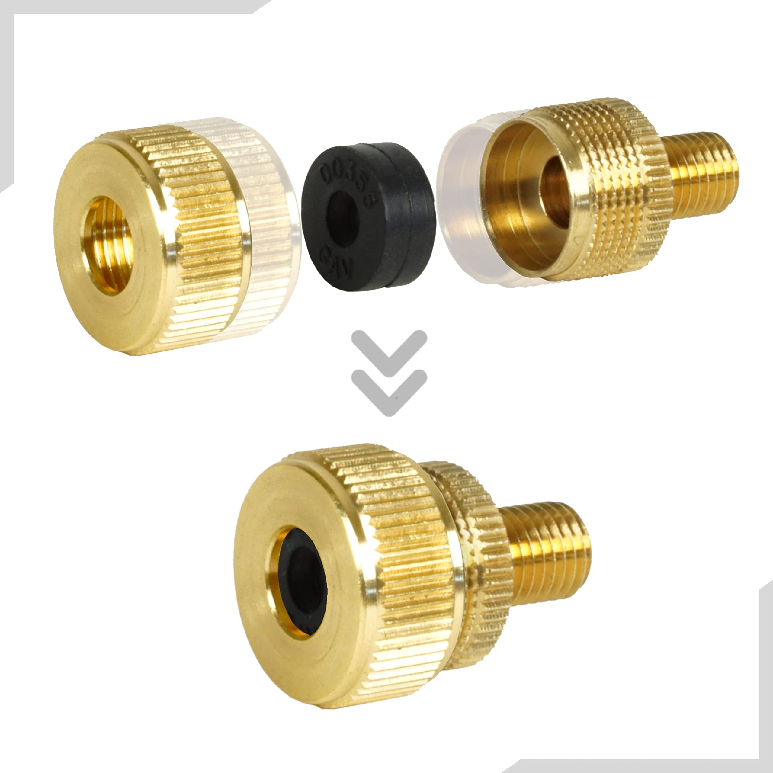 Kit Accessori Ago per Aria Compressa e Pompa a Sfera Adatto a Gonfiaggio Palloni Materassini Bici con Valvola Presta