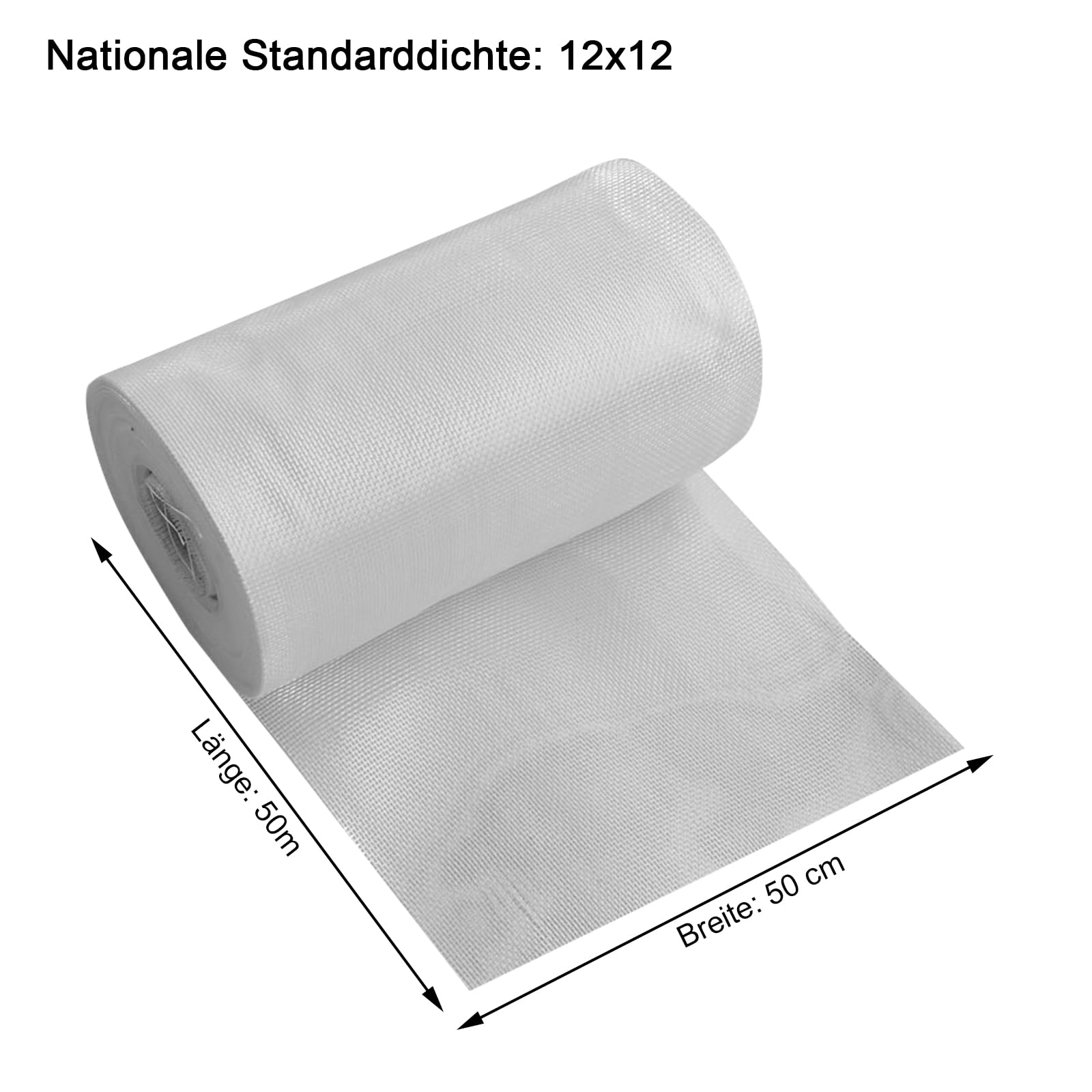 Tissu en Fibre de Verre Toile de Verre Les Tapis Tissus Aramides,Les Stratifiés Armure Toile Ignifuge et Etanche Bateau Fibre de Verre Haute Température(Size:50cmx50m,Color:National standard:12x12)