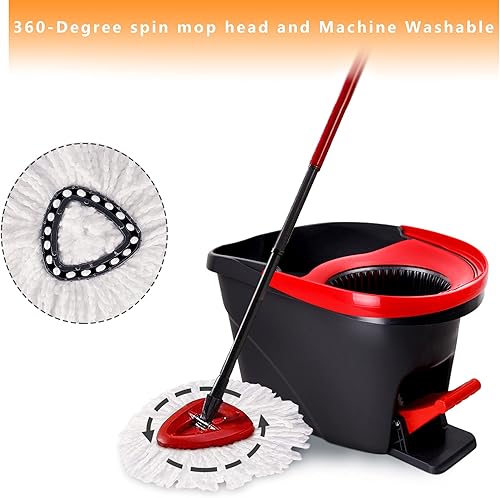 Miniatura 4 de Yeecheng Paquete de 8 cabezales de repuesto para mopa para mopa giratoria, repuestos de microfibra para una fácil limpieza en todos los suelos duros.