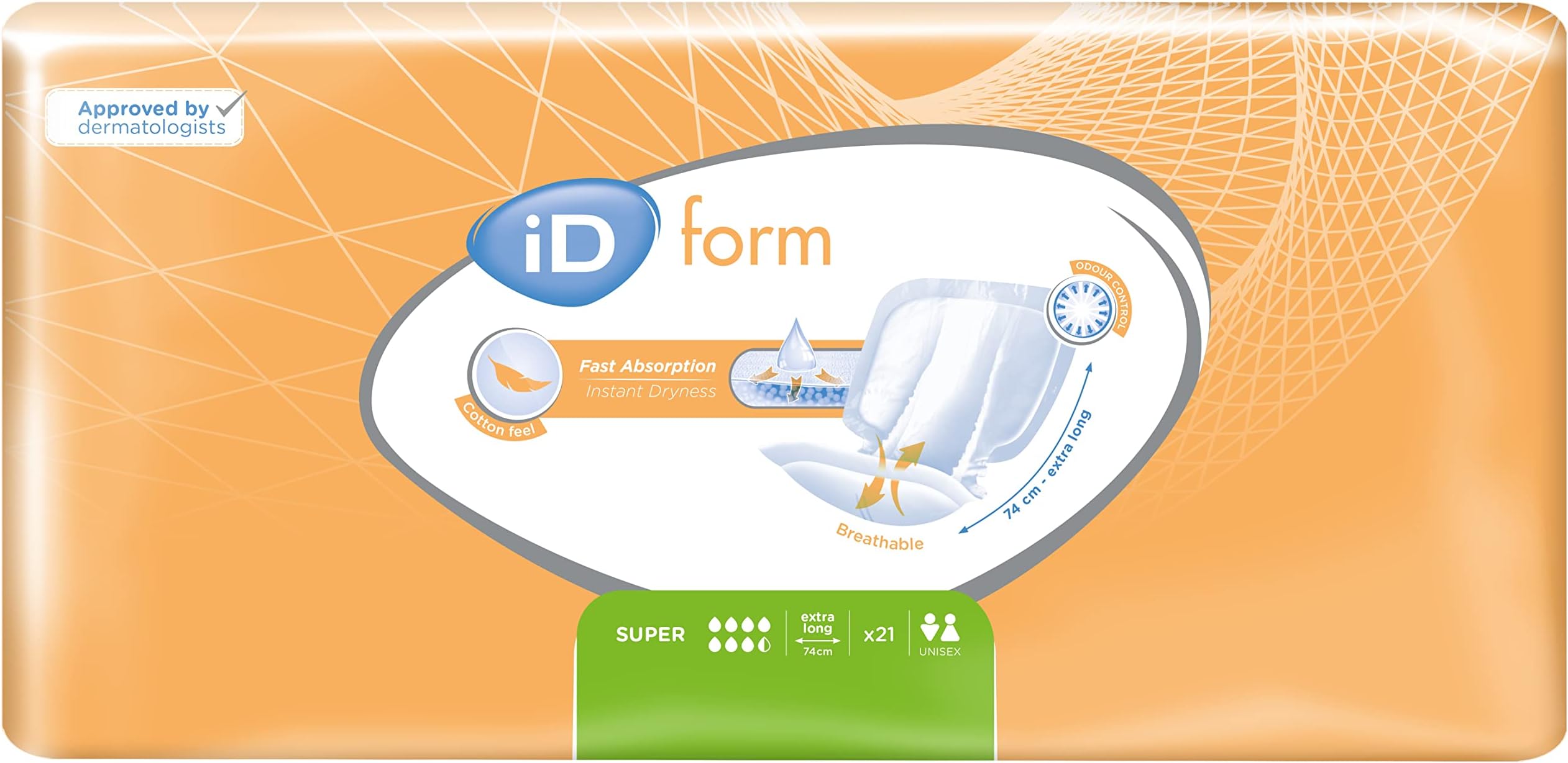 Ontex ID Expert Form Pads Super 64cm - pack of 21