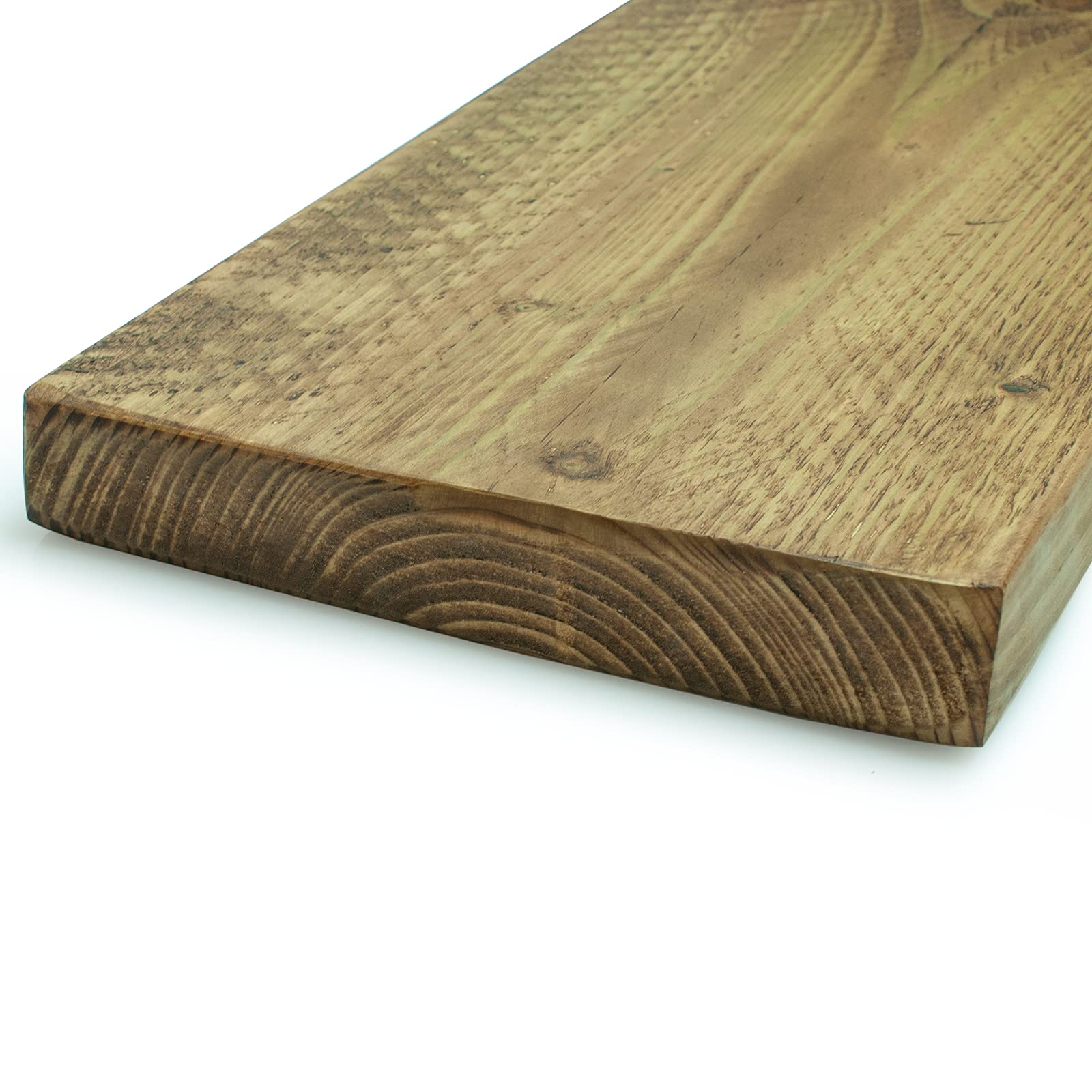 Scaffold Board Shelving - Rustic Solid Wood Shelf, Home Storage, Shop Display (SB+) (Rugger Brown, 600mm) โ image 1