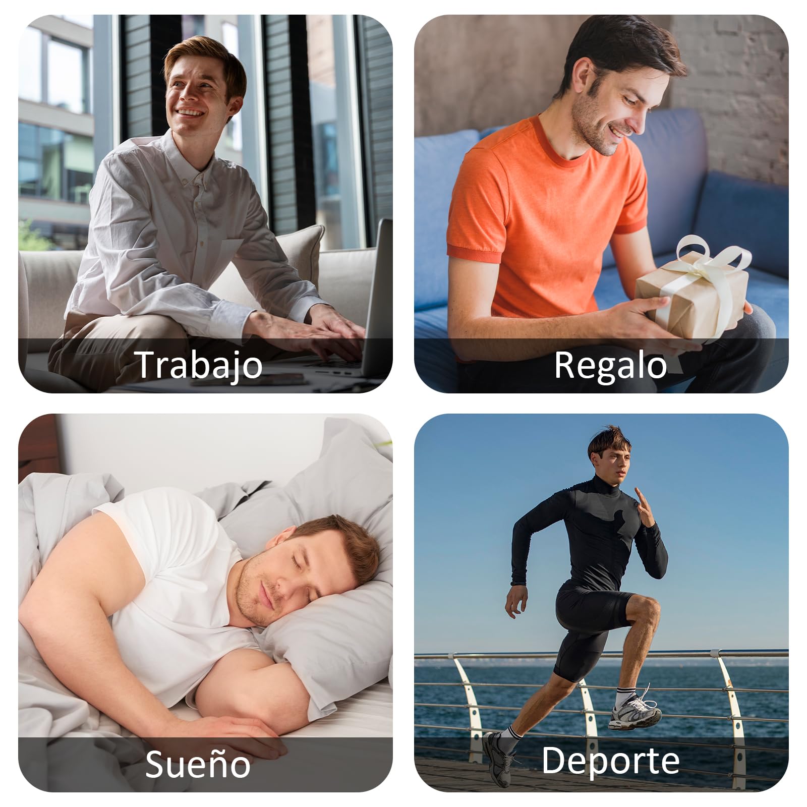 ZAKASA Calzoncillos Hombre Boxer Bambu: Bóxer Pierna Largos Hombres Ropa Interior Anti Rozaduras Transpirable Cómoda Sin Etiqueta Pack de 4