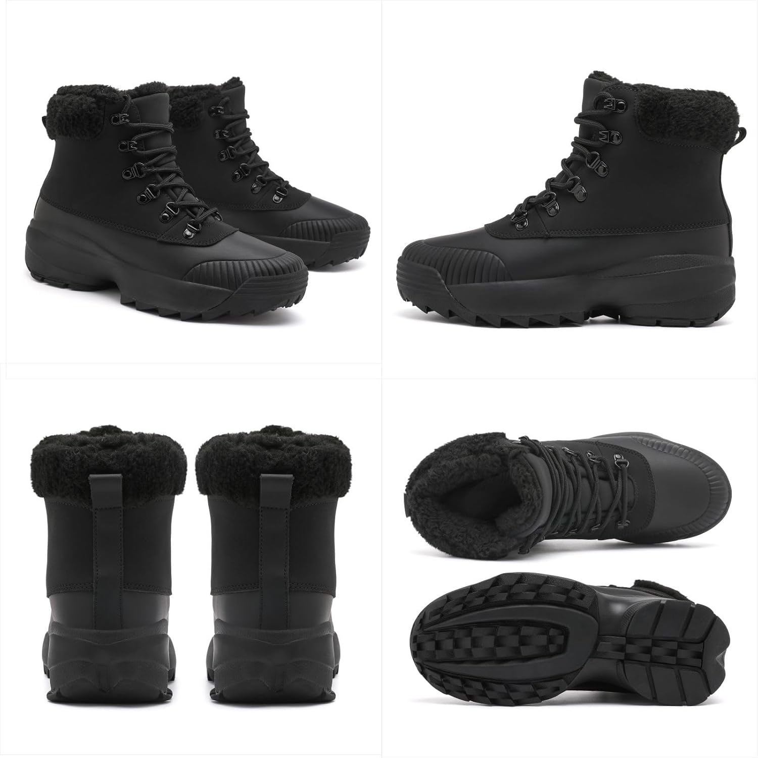 Waterproof Winter Snow Boots for Women丨Insulated-Warm Fur-Lined Booties丨Non-Slip Cushion Outdoor Walking Boots丨Lightweight Comfortable Casual Suede Leather Short Boots - Image 8