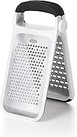 OXO Good Grips Two-Fold Etched Grater - Sharp Stainless Steel Coarse & Medium for Cheese, Chocolate, Potatoes