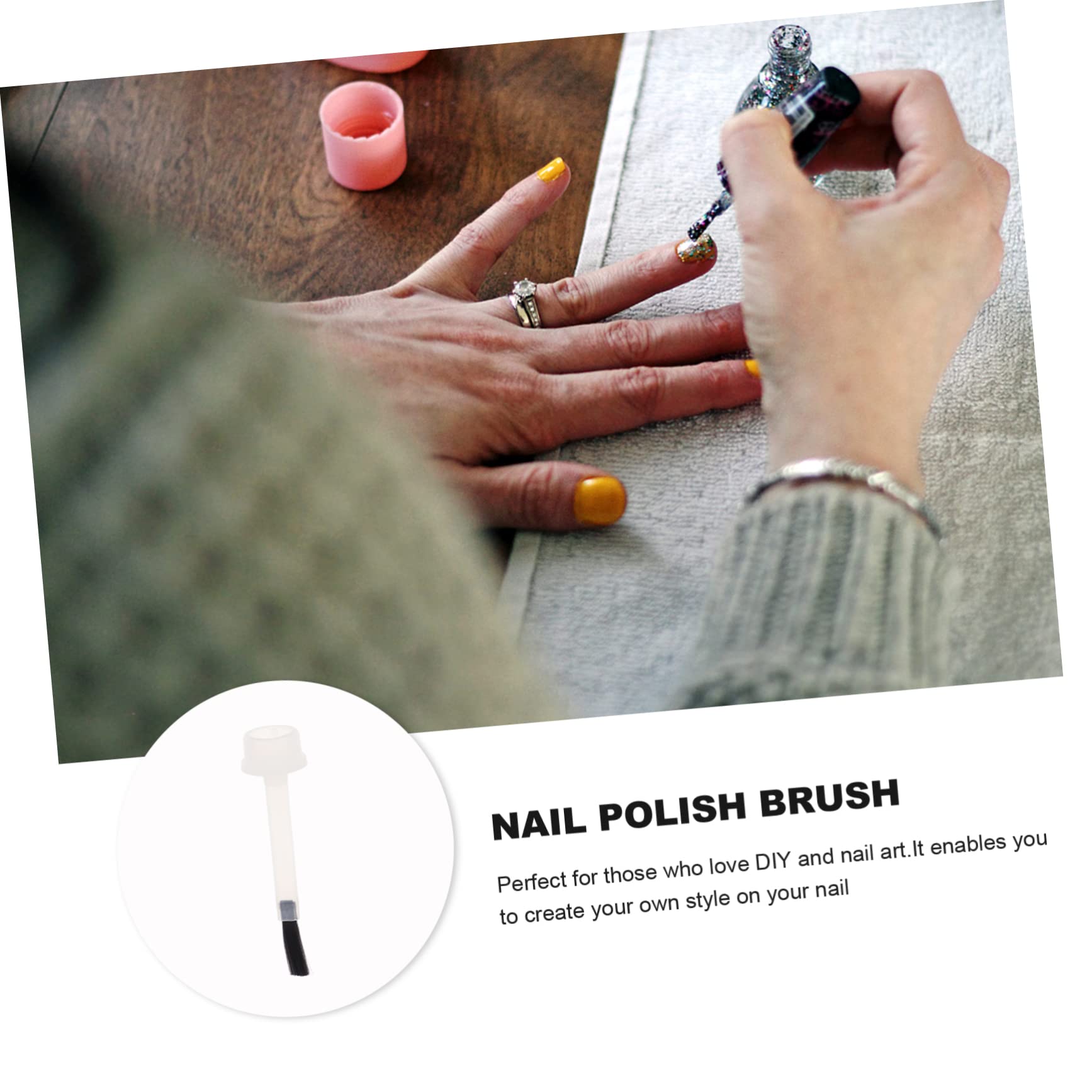 Healeved 200pezzi Pennelli Per Unghie Pennelli Per Gel Per Manicure Professionale e Fai Da Te Per Nail Art Creativo e Facile Da Usare