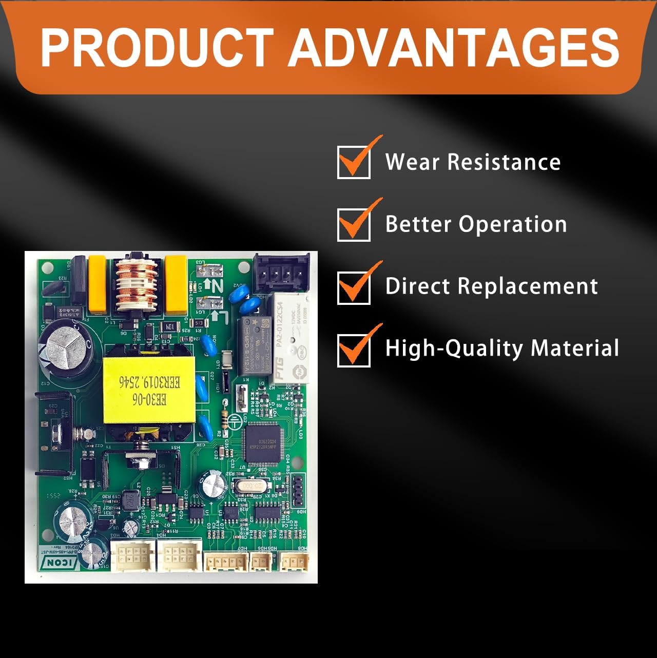 412766 Lower Motor Control Board Controller Compatible with NordicTrack Icon Stationary Bikes LCD FS7I FS9I FS10I FS14I S10I S15I S22I Replacement Part for Exercise Bike