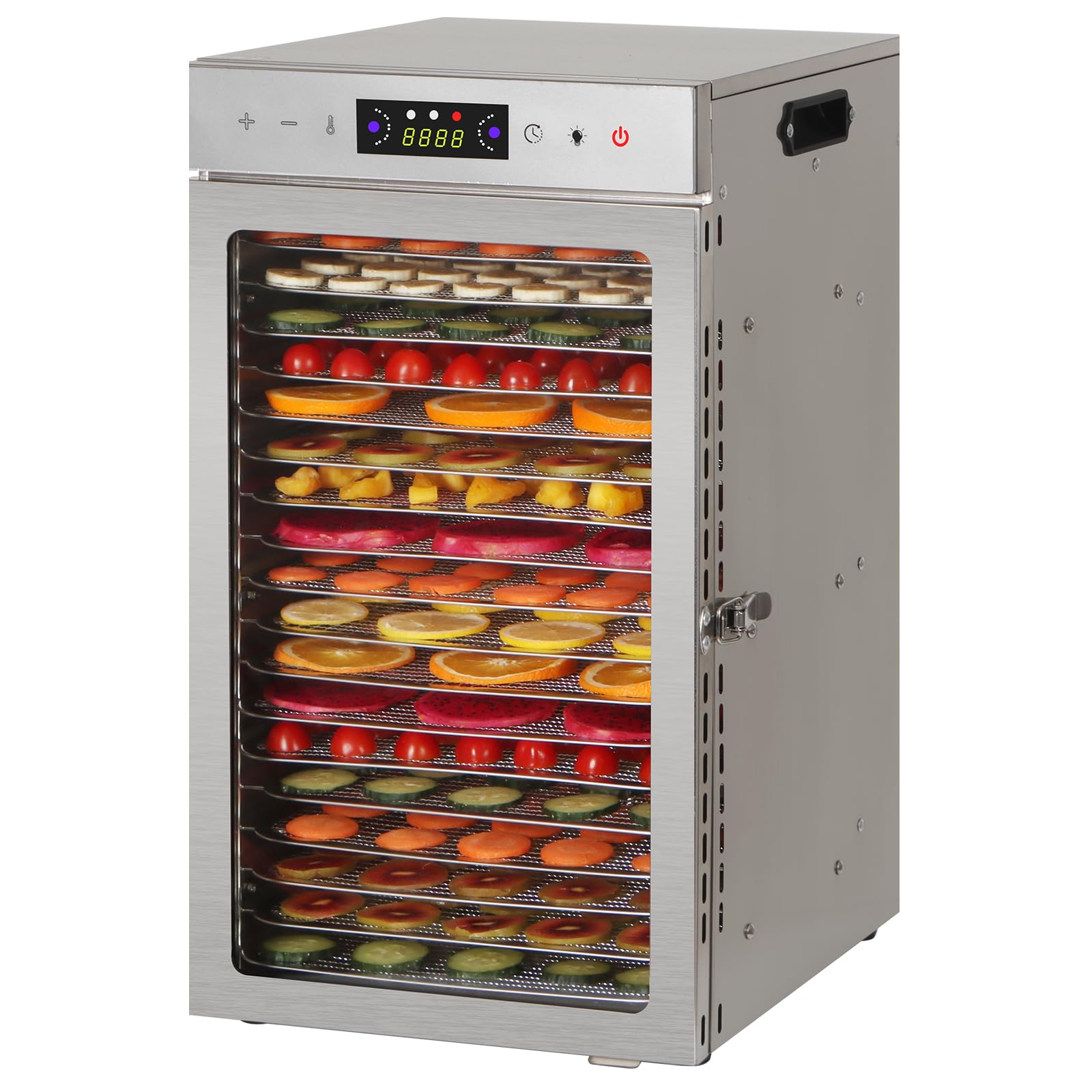 Panana Food Dehydrator Machine, Dehydrators for Jerky, Stainless Steel Dehydrater for Fruits, Vegetables, Herbs, Mushroom, Dog Treats, Dehydrators Christmas Gift, New Year Gift (New-18 Trays)