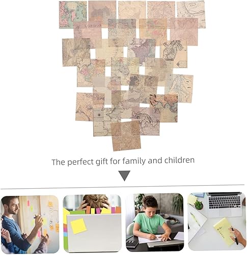 Miniatura 5 de EXCEART Juego de 4 juegos de papelería única de material de manualidades de viaje cuaderno vintage colección Washi diario de diseño de diario kits